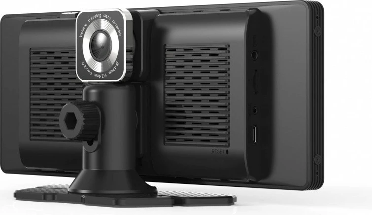 Ekran multimedial për veturë Maxcom MC01 me kamerë të përparme dhe të pasme, 9.3" HD IPS, i zi