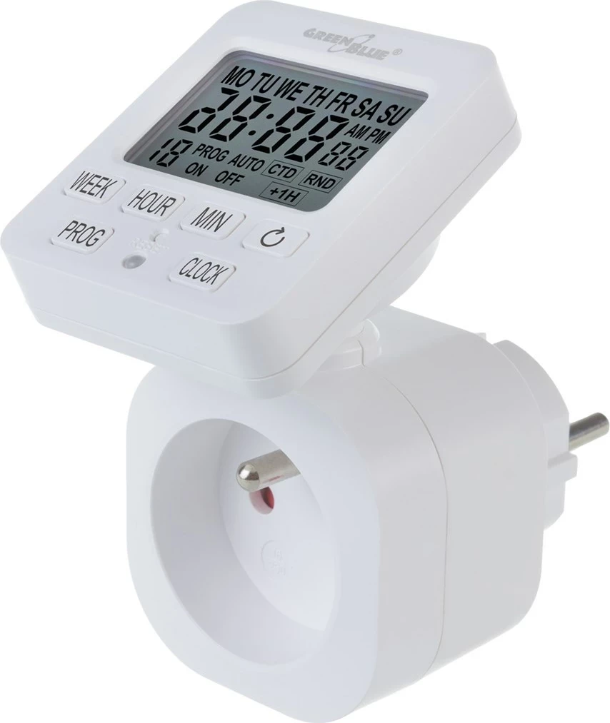 Programator GreenBlue GB605 E, 16A, i bardhë