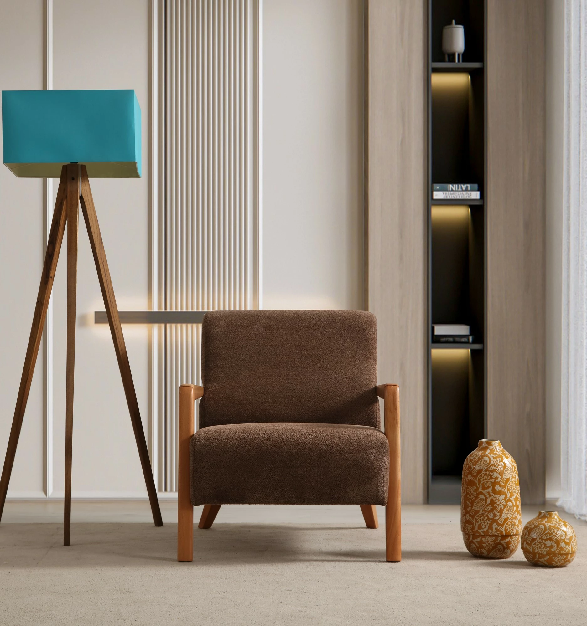 Karrige wing Lyke, kafe, Atelier del Sofa