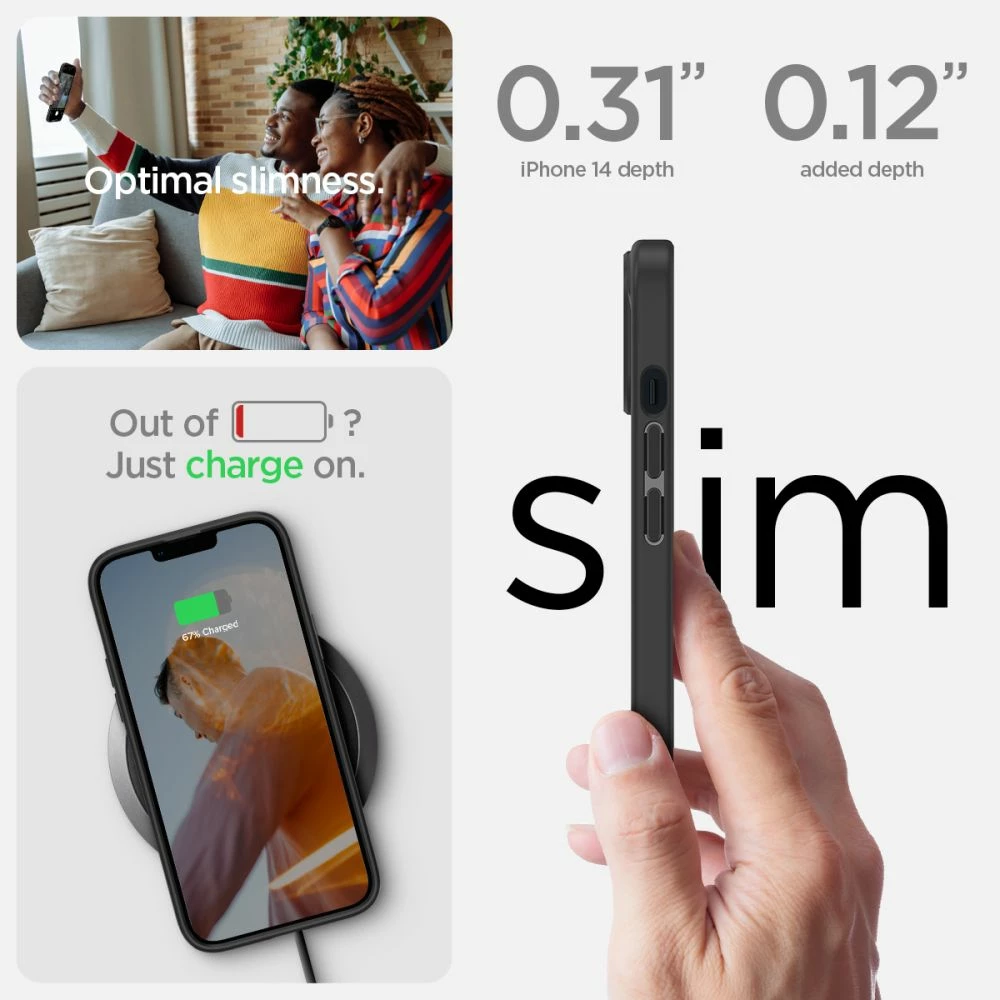 Mbështjellës Spigen Ultra Hybrid për iPhone 14 Plus, Matte Black