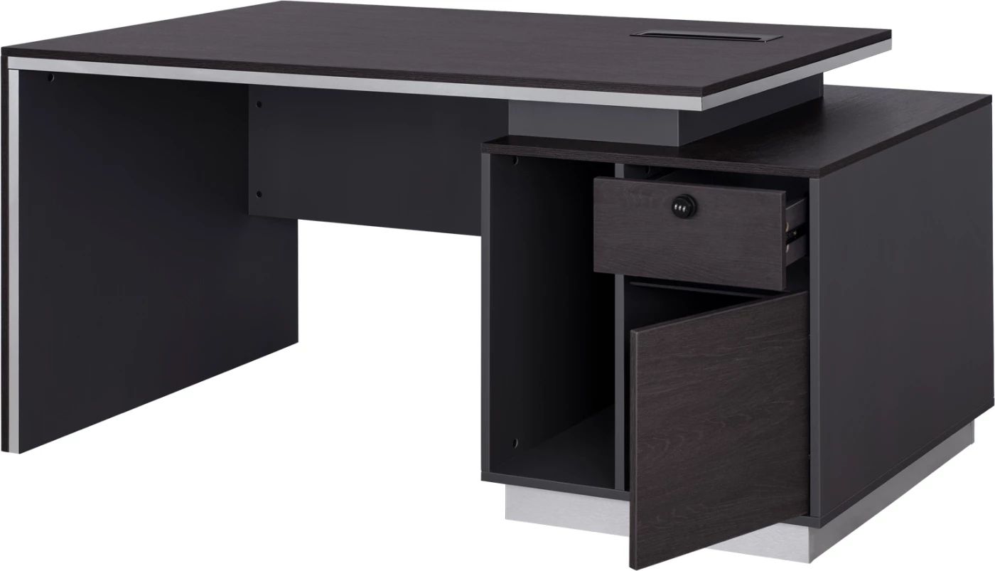 Zyrë profesionale me dollap të djathtë, ngjyrë trëndafili, FH2087R, 160x80x76 cm