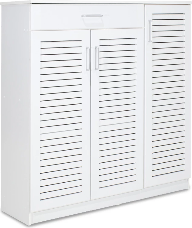 Dollap këpucësh Sante 30 palë i bardhë 120x37x123cm