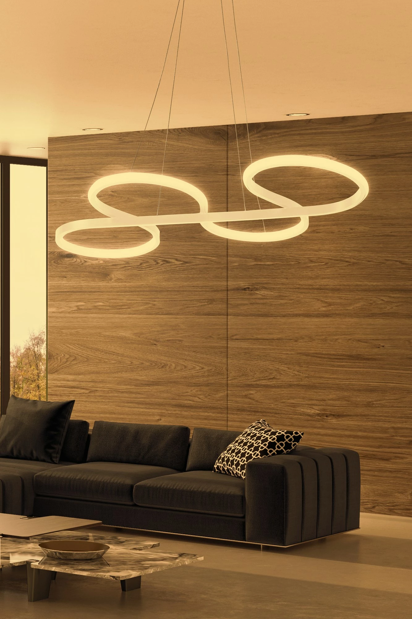 Llambë tavani Opviq, Swing, e bardhë, dritë e verdhë