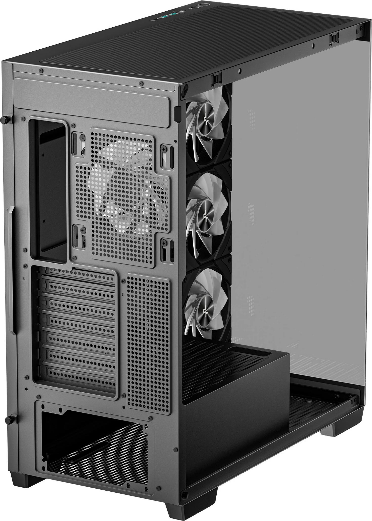 Kasë Deepcool CG580 4F, Midi Tower, ATX, xham i temperuar, e zezë