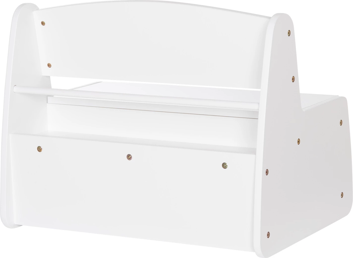 Bankë për fëmijë me hapësirë për ruajtje, stil Montessori, e bardhë, RICKI FH18342.03, 63x43x47cm
