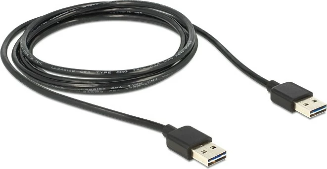 Kabllo USB 2.0 DeLOCK 85556, 2m, USB A në USB A, e zezë