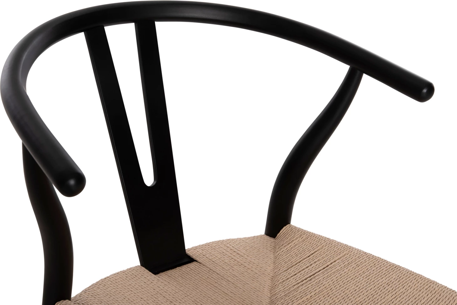 Karrige për ngrënie, dru ahu, ngjyrë e zezë-bezhë, FH8695.03, 54.5x53x75 cm