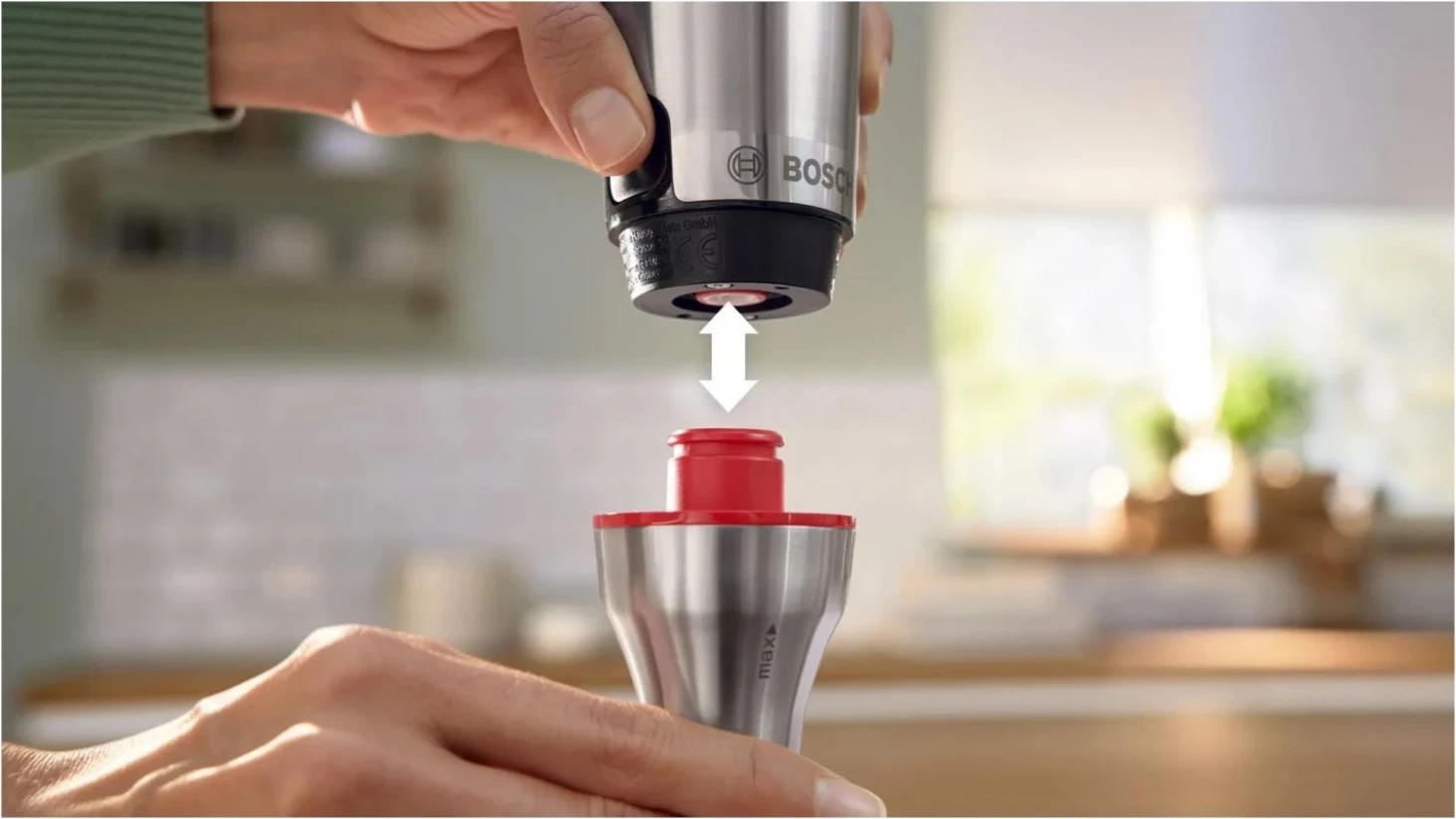 Blender dore Bosch ErgoMaster MSM6M820, 1200W, zi-argjendtë