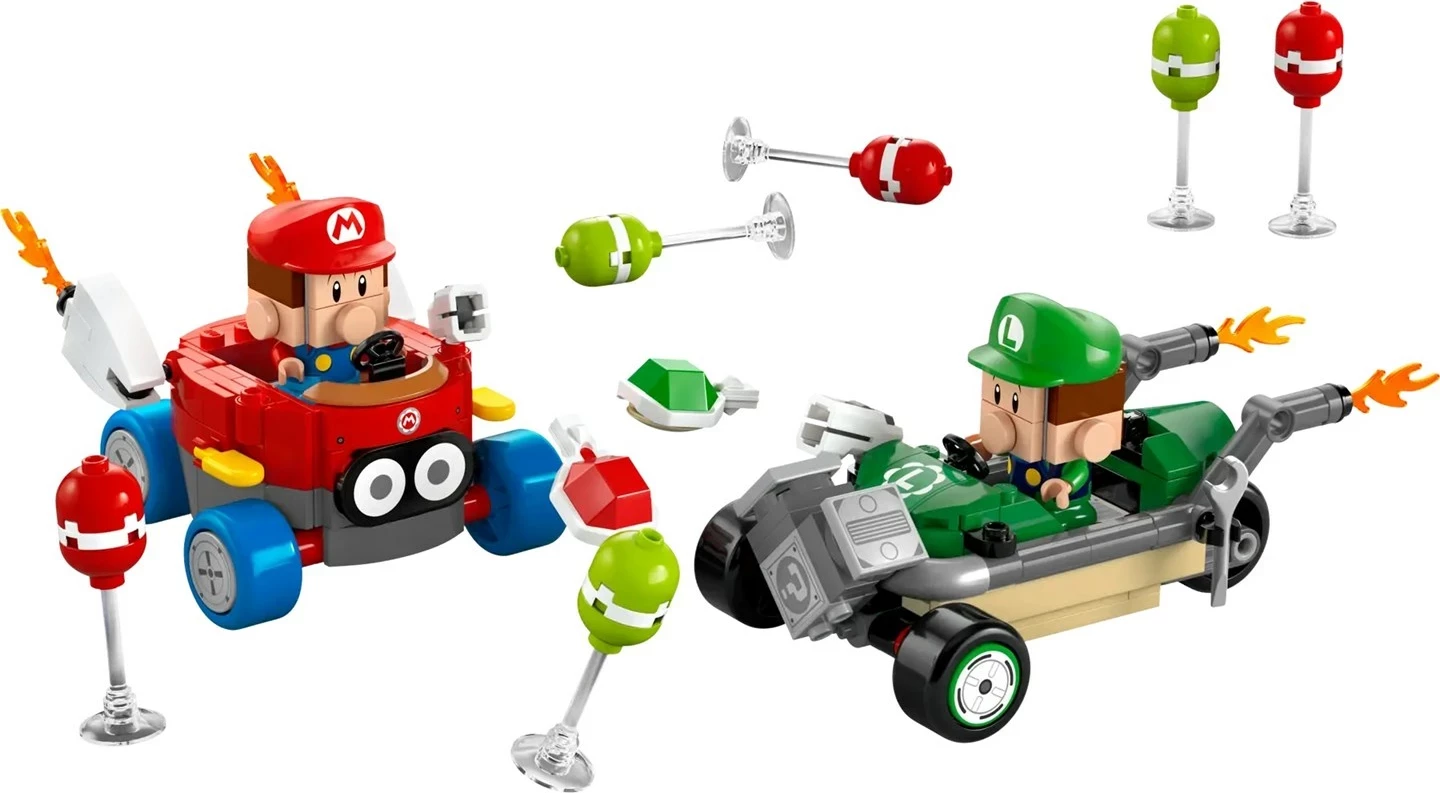 Set LEGO Super Mario 72034 Mario Kart - Baby Mario vs. Baby Luigi