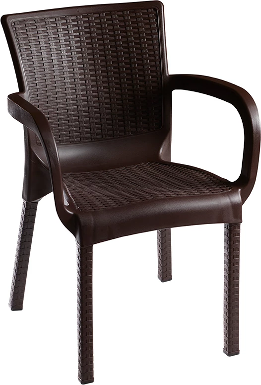 Tavolinë me karrige Explore-Festive set 3 pjesë PP ngjyrë kafe 90x90x73.5cm