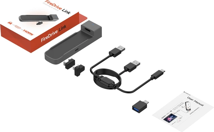 Adapter wireless Carlinkit FireDrive Link për CarPlay dhe Fire TV Stick, HDMI, i zi