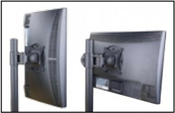 Mbajtës tavoline për monitorë Techly 301740, për 2 ekrane 13-27 inç, i zi