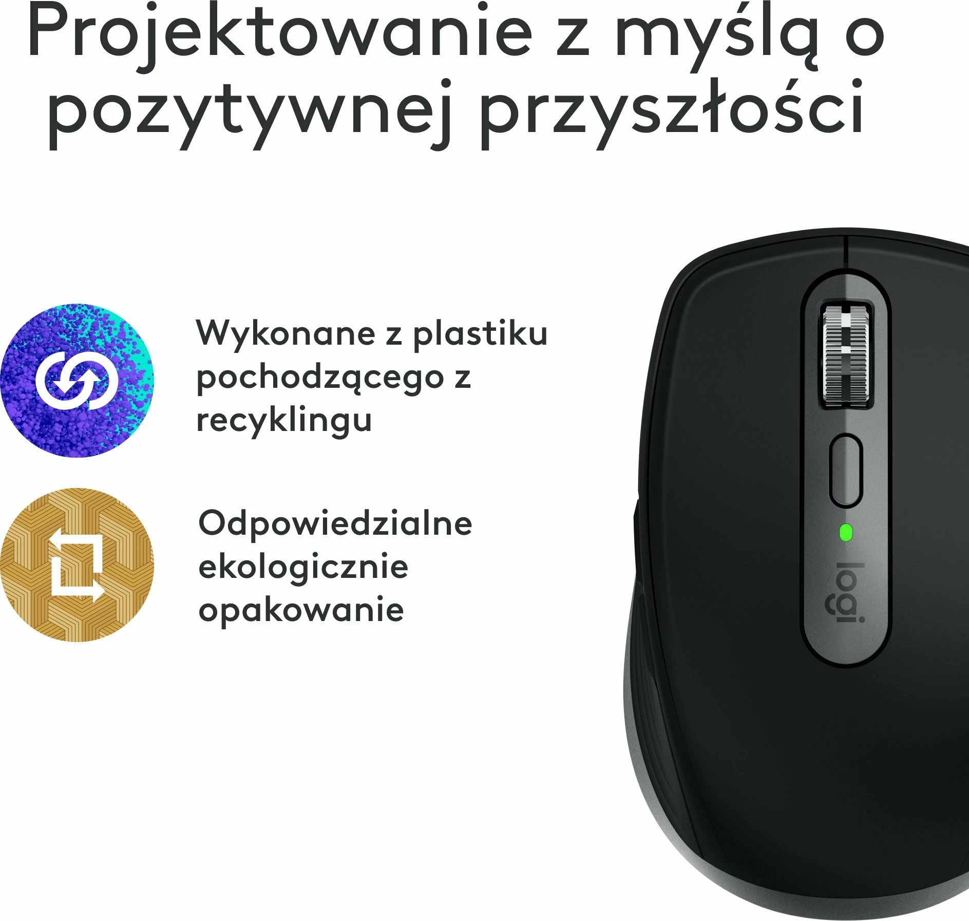 Maus Logitech MX Anywhere 3S për Mac 910-006947, wireless Bluetooth, 8000 DPI, USB-C, 6 butona, Space Gray