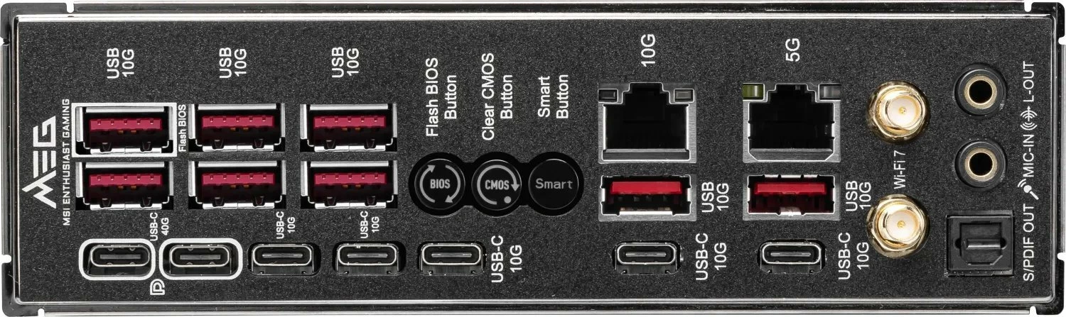 Pllakë amë MSI MEG X870E GODLIKE E-ATX, 256GB RAM, WiFi, Bluetooth, USB4, e zezë, set me antenë WiFi + 4 kabllo SATA + vida M.2 + pendrive