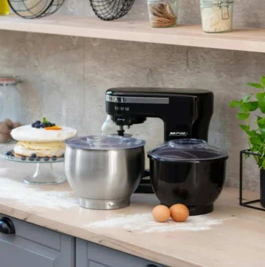 Mikser planetar MPM MRK-21, 5L, 1600W, i zi/argjendtë