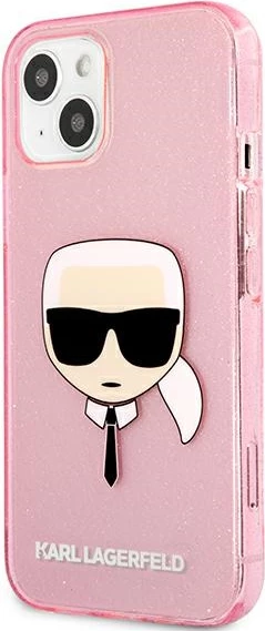Mbështjellës Karl Lagerfeld KLHCP13SKHTUGLP për iPhone 13 mini, rozë