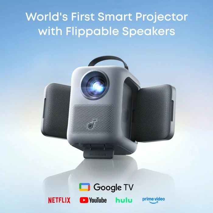 Projektor portativ Anker Soundcore Nebula P1i, 1080p Full HD, 380 ANSI, Google TV, gri