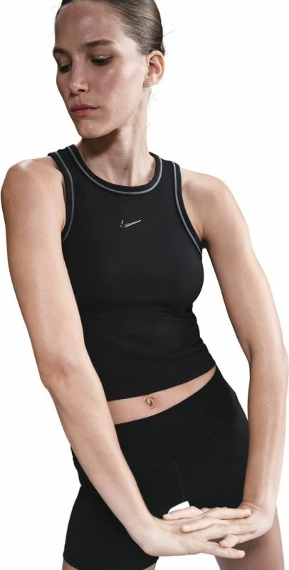 Maicë crop për femra Nike, e zezë