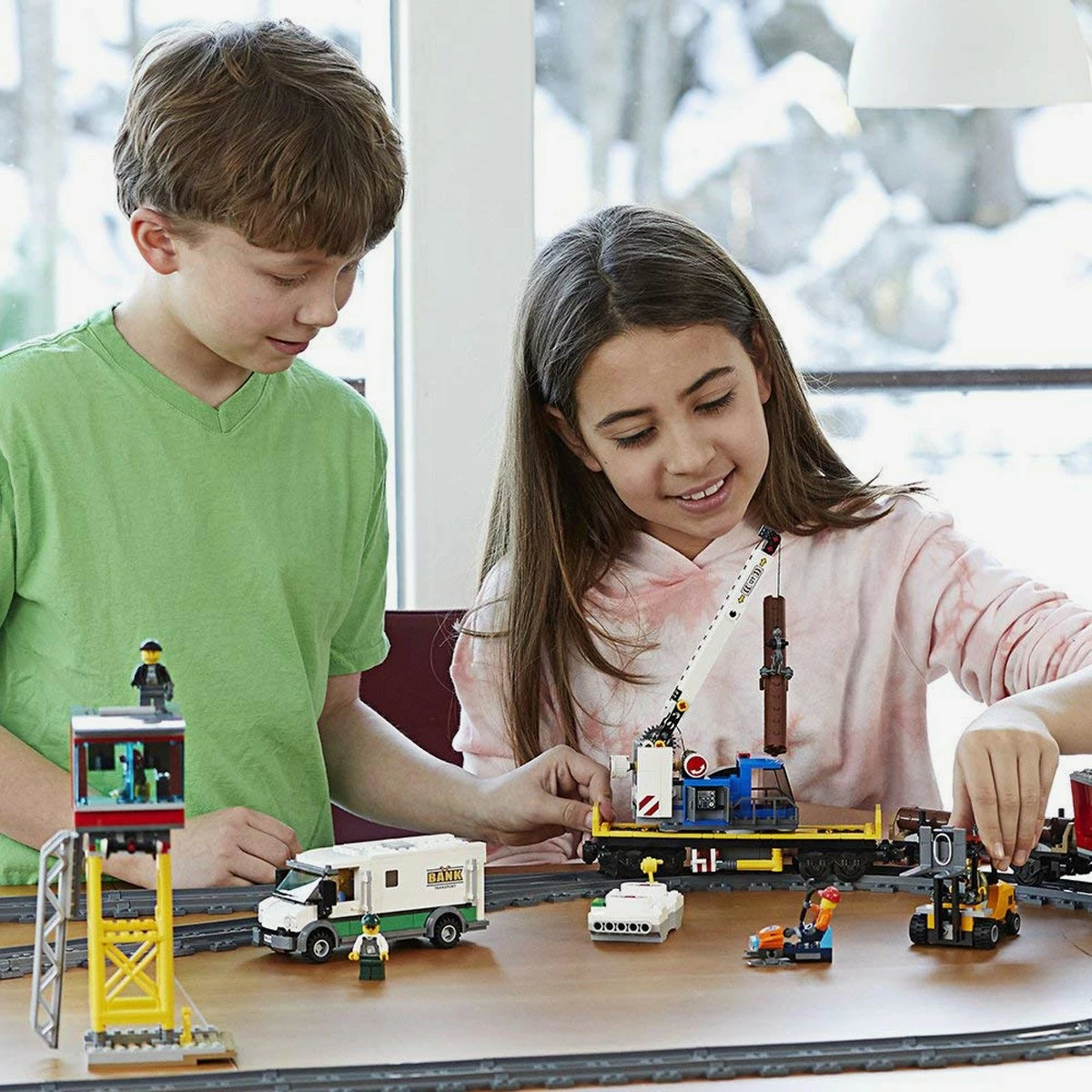 Set ndërtimi LEGO City Cargo Train Power Functions 60198, 1226 pjesë, 6+ vjeç, shumëngjyrësh