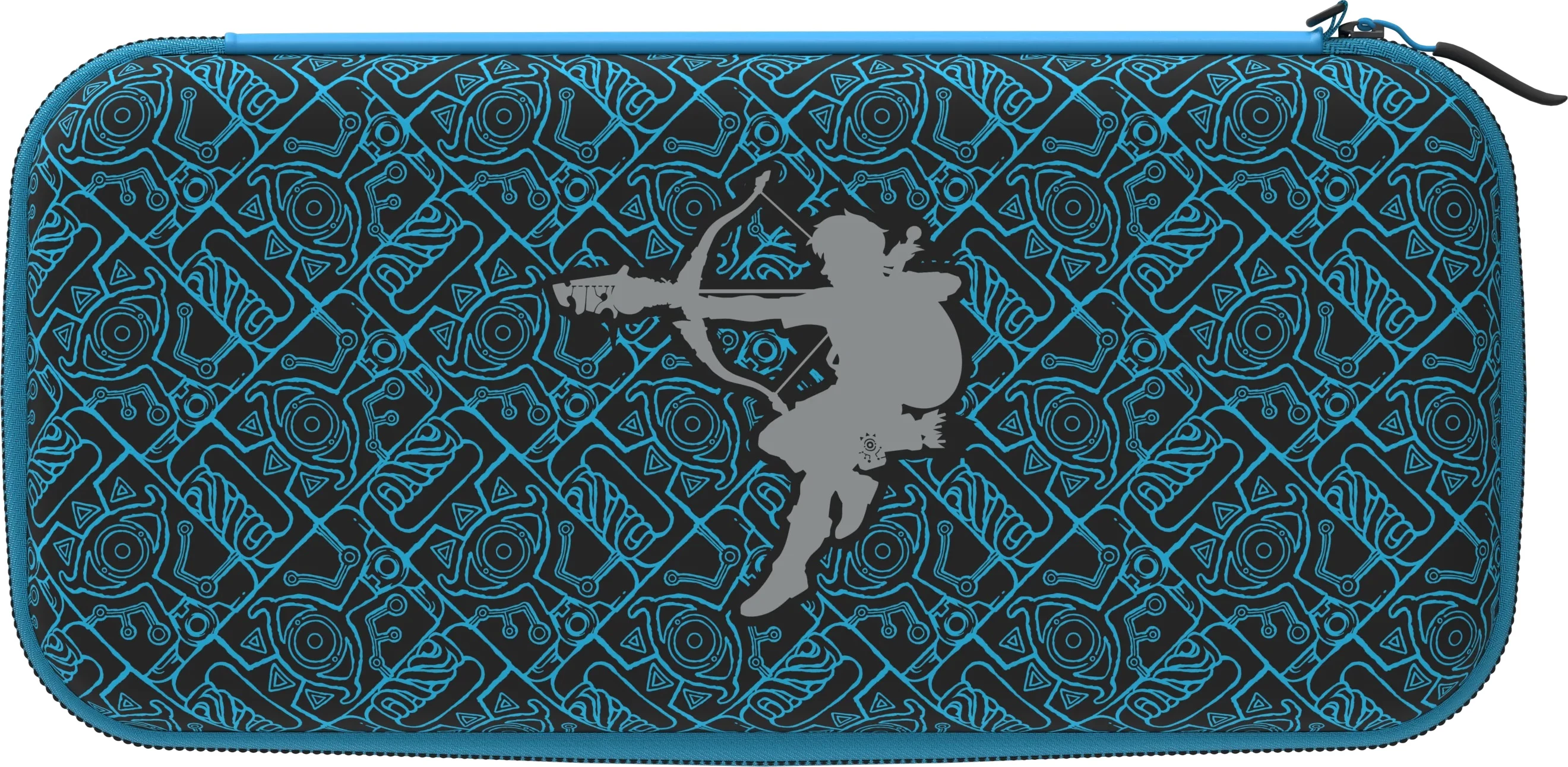 Çantë mbrojtëse PDP Deluxe Bag Glow in the Dark Link për Nintendo Switch/Switch Lite/Switch OLED, e zezë-blu