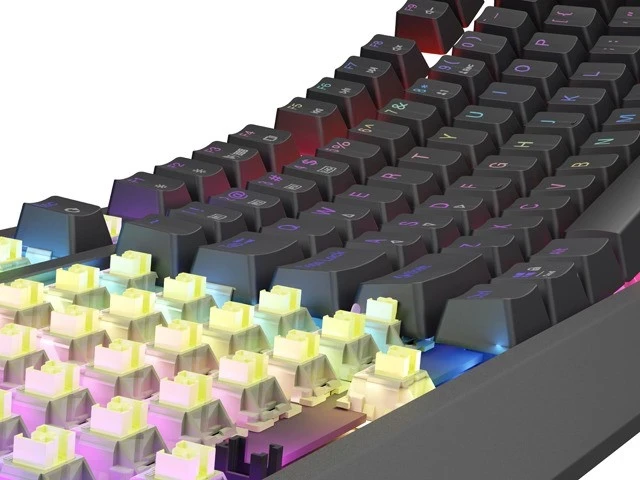Tastierë mekanike Genesis Thor 230 TKL, pa kabllo, RGB, Outemu Silent Lemon, e zezë