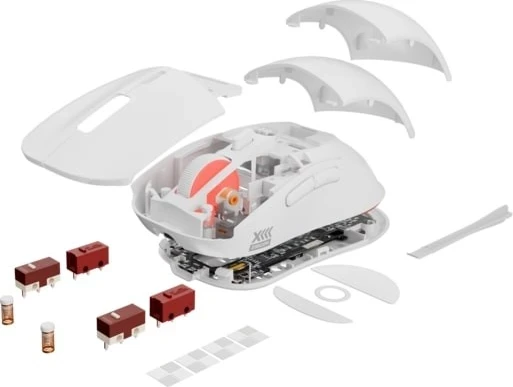 Maus wireless Genesis Zircon XIII Custom RGB, 26000 dpi, 7 butona, e bardhë