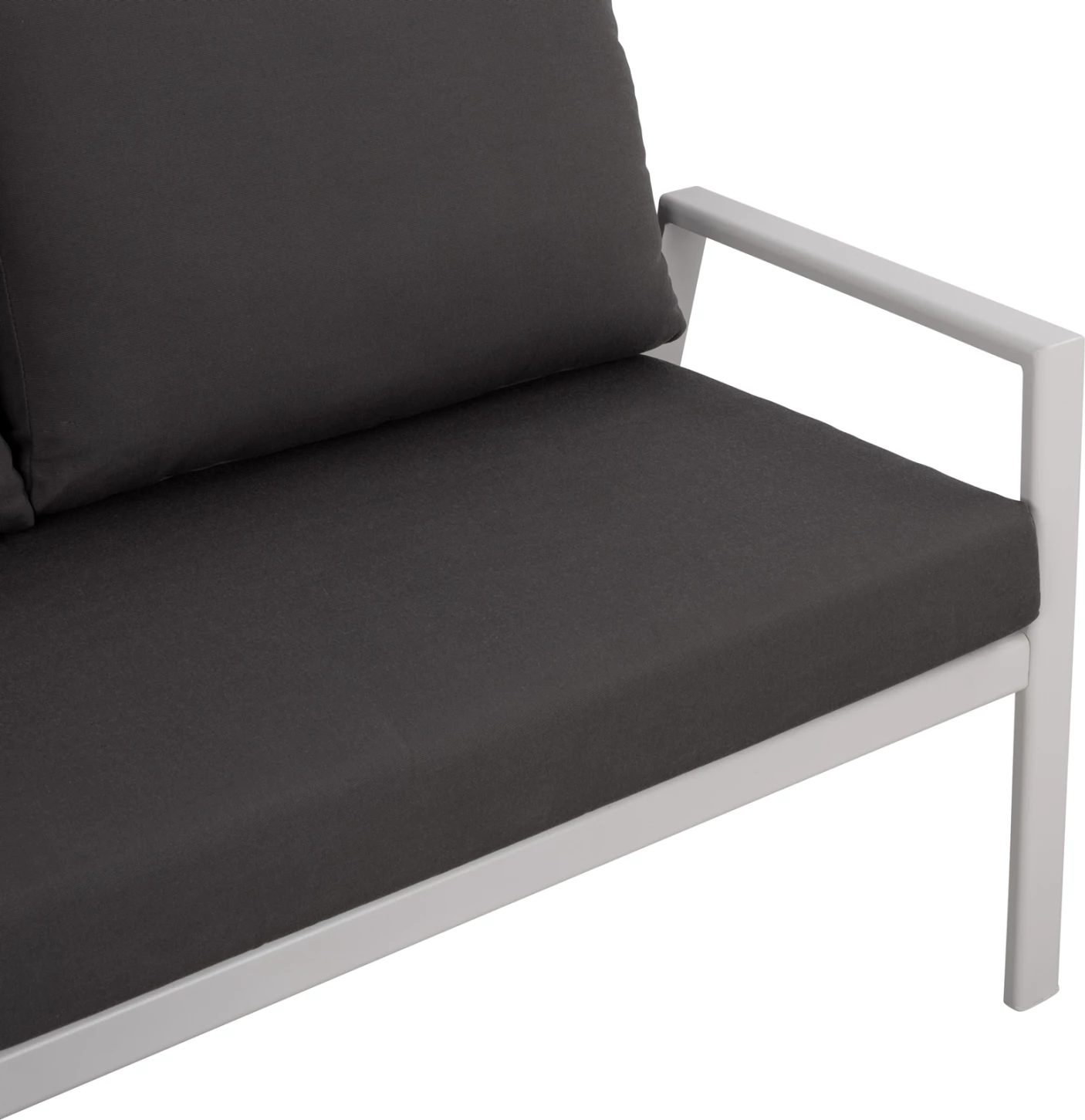 Dy divanë alumini, FH5561.01, ngjyrë e bardhë, me jastëkë