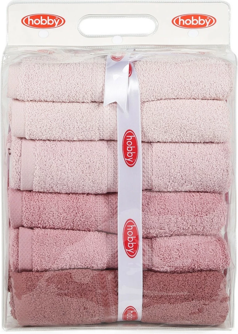 Set peshqirësh për banjo (4 copë), Mijölnir, ngjyra rainbow - pluhur rozë