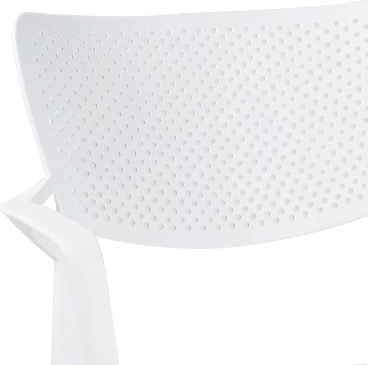 Tavolinë me karrige për terasë, Icon-Fontline, set prej 5 copësh, PP, ngjyrë e bardhë