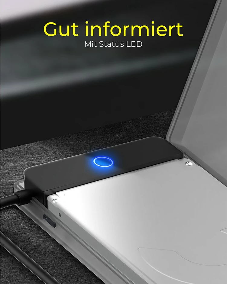 Kasë ICY BOX IB-AC603b-U3, 2.5", USB 3.2, antracit/zi