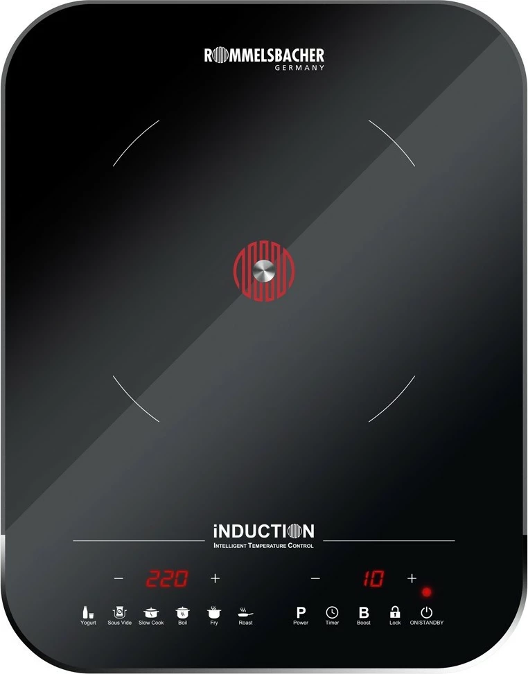 Plitë induksioni Rommelsbacher CTS 2000/IN, 1 zonë, e zezë, argjendtë