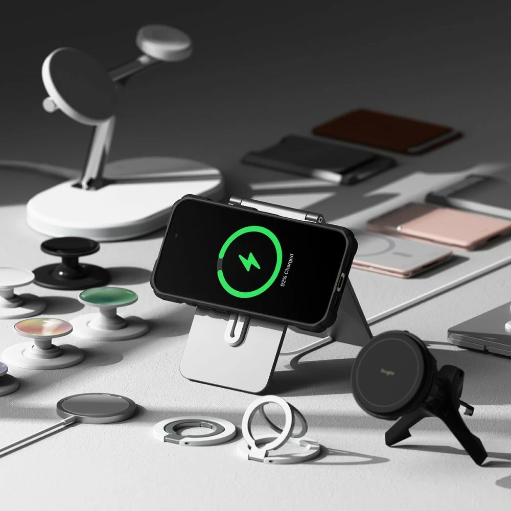 Mbështjellës Ringke Rugged Gear MagSafe për iPhone 16 Pro Max, i zi