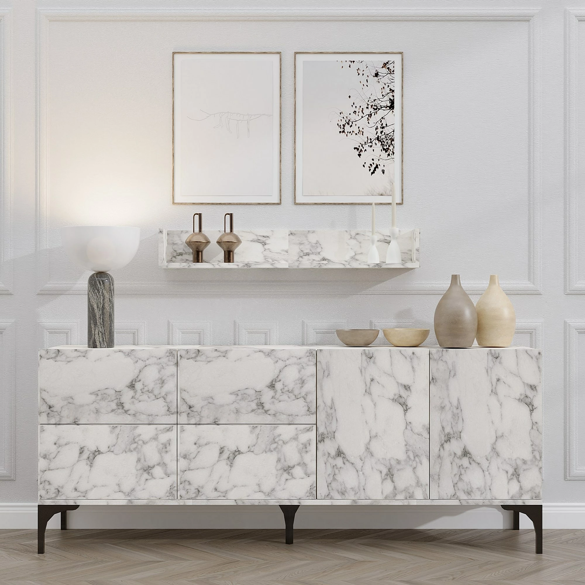 Konsol Stella, Carrara mermer