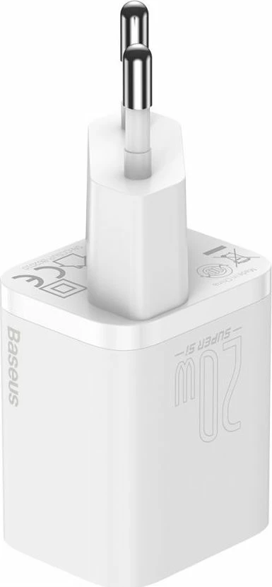 Karikues Baseus Super Si BSU2026WHT 20W 1x USB-C PD/QC, i bardhë, pa kabllo