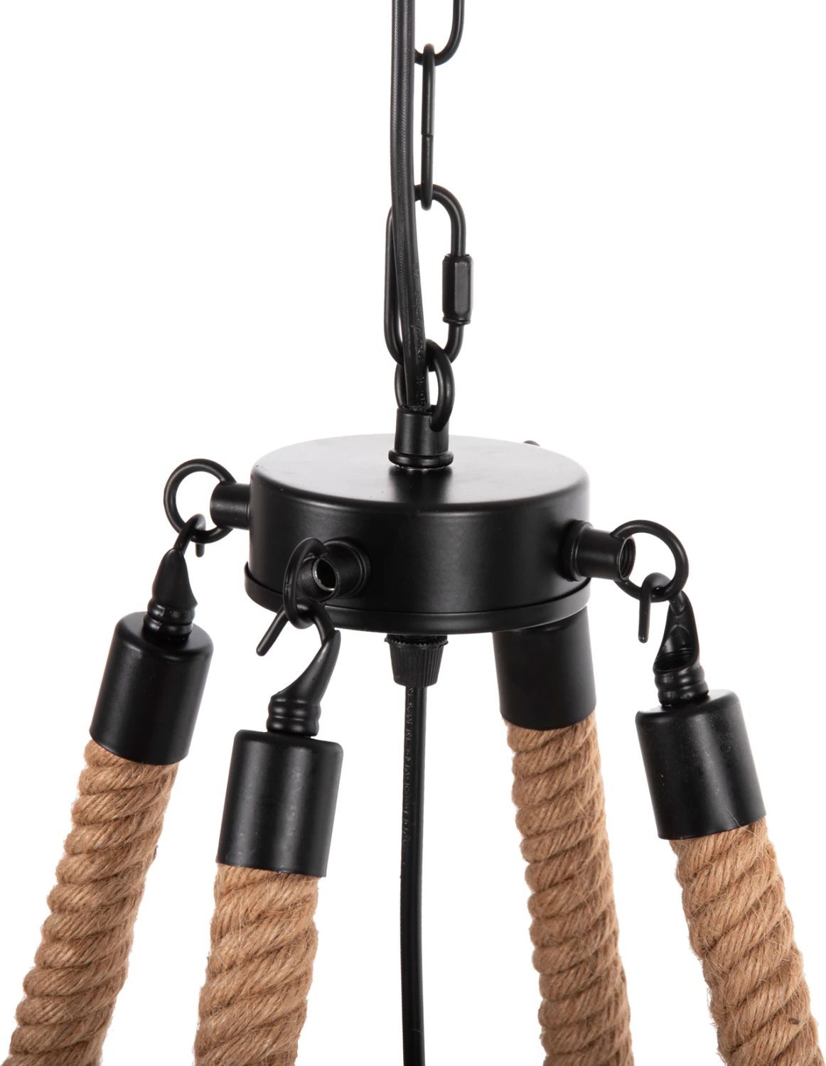 Llambë tavanore me 8 drita, FH4169, metal i zi, Φ66x131H cm