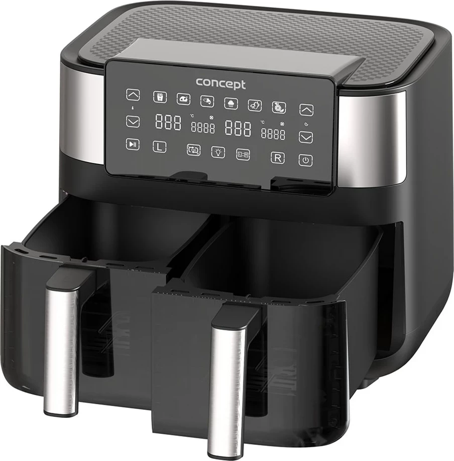 Fritezë me ajër të nxehtë CONCEPT FR8000, 8L, e zezë, argjendtë