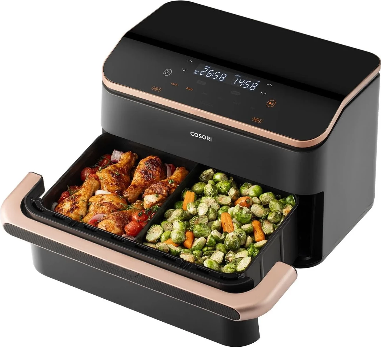 Frytkownicë Cosori CAF-TF101S-AEUR Dual Blaze TwinFry, 10L, e zezë