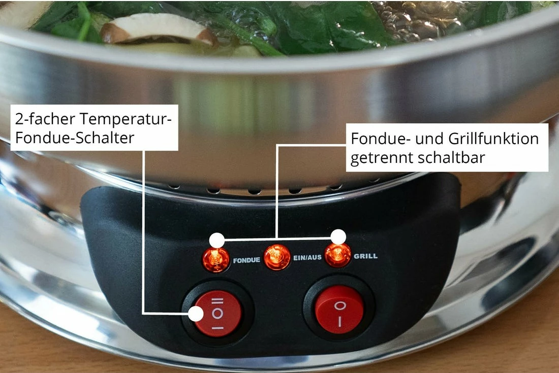 Set fondue UNOLD 48746, 6 persona, 2 L, i zi, çelik inox