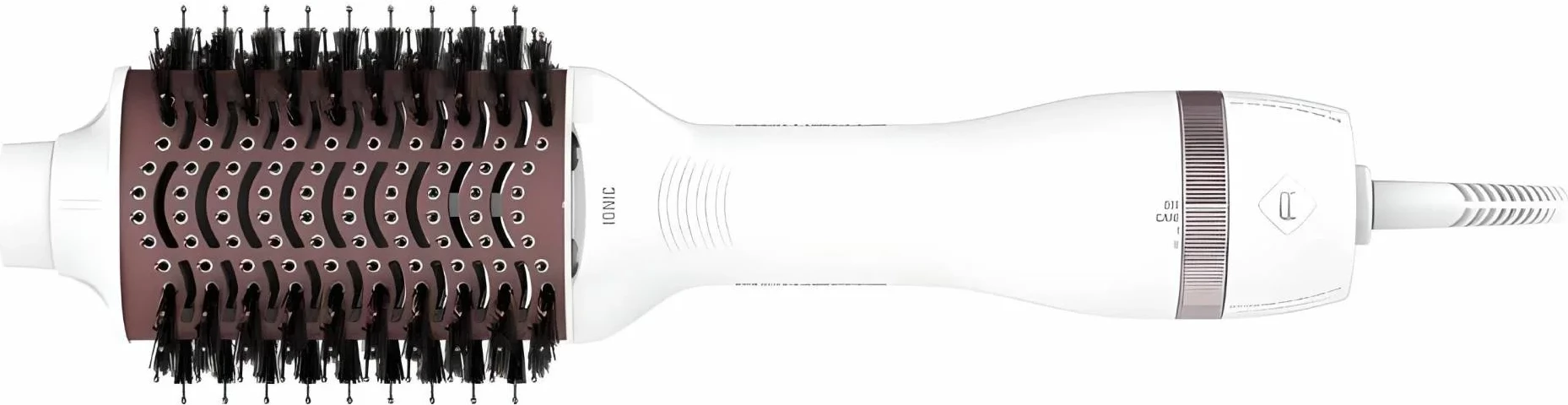 Furçë flokësh me ajër të nxehtë, Rowenta CF6135F0 Volumizer 3D, furçë ovale XL, jonizim, e bardhë/rozë