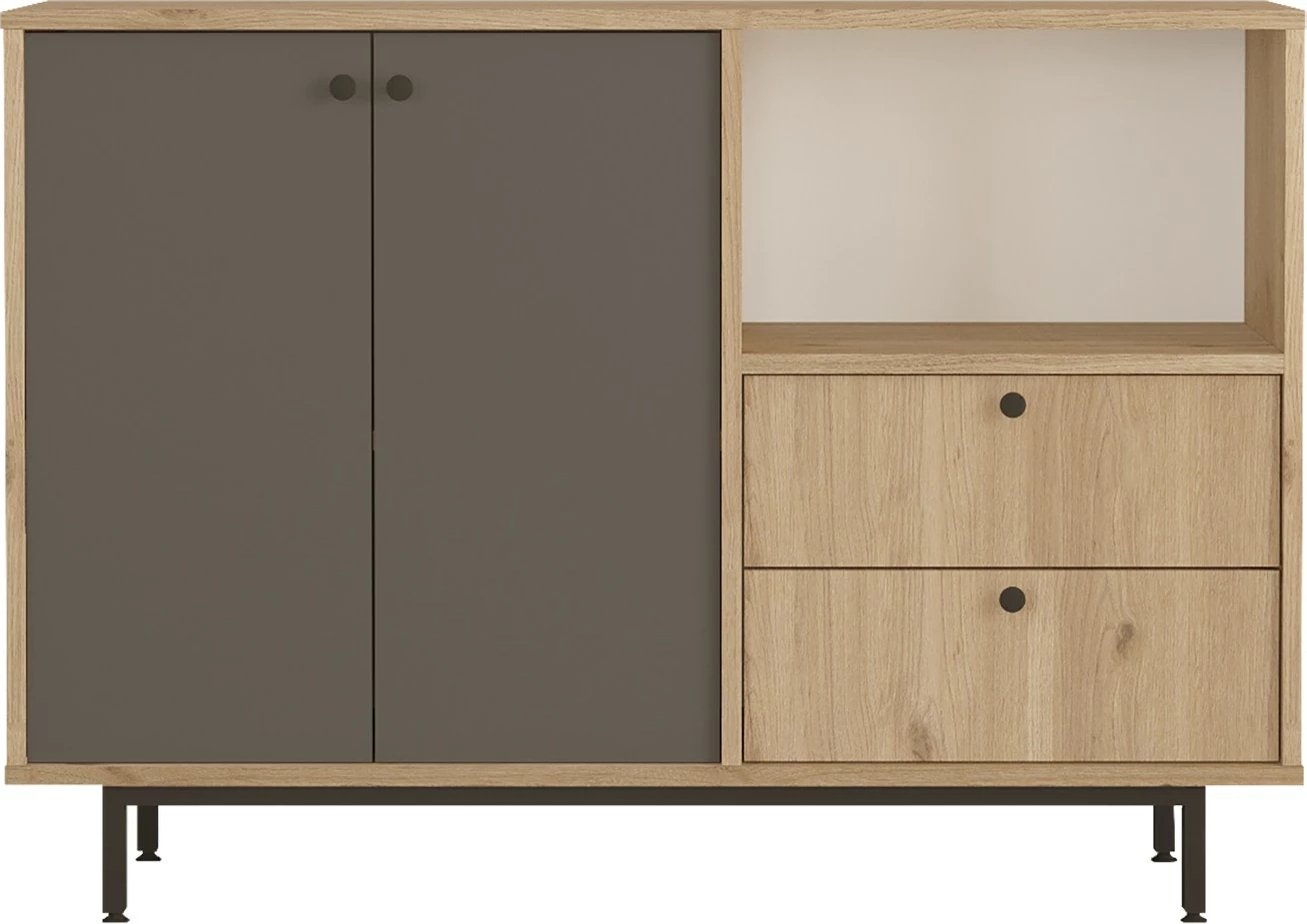 Dollap multifunksional, Skye Decor, RE2-SA, ngjyrë lis dhe antracit