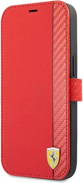 Mbështjellës Ferrari On Track Carbon Stripe për iPhone 13 mini, i kuq, me kapak