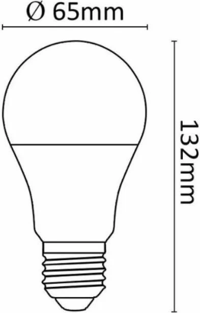 Llambë LED Asalite A65 E27 18W 4000K 2000 lm, e bardhë