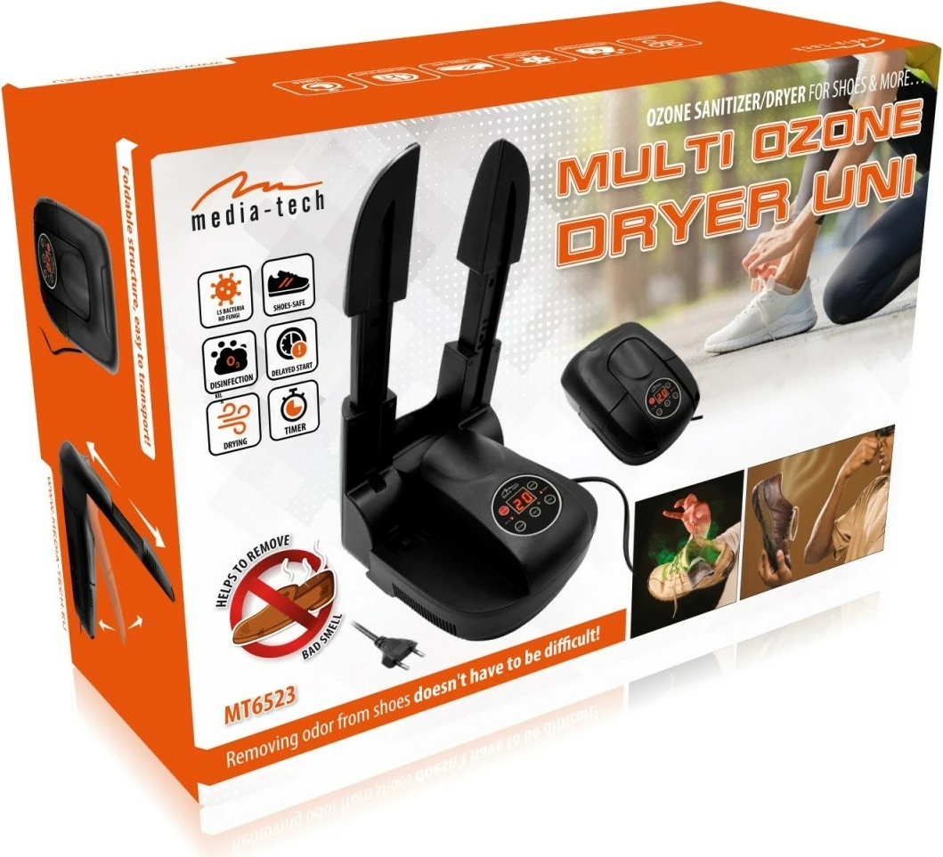 Tharëse këpucësh Media-Tech MT6523 me ozon, e zezë