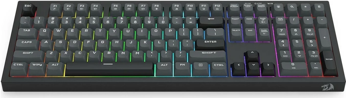 Tastierë Redragon K518 Crux, RGB, me kabllo, full-size, e zezë