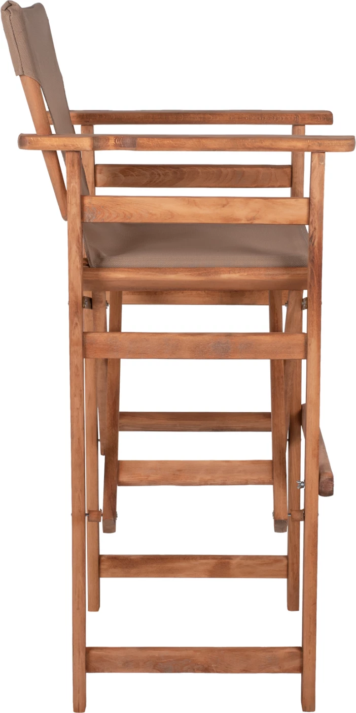 Karrige për bar, ngjyrë arre, me tekstilene ngjyrë mocha, FH10374.04, 58x58x118H cm