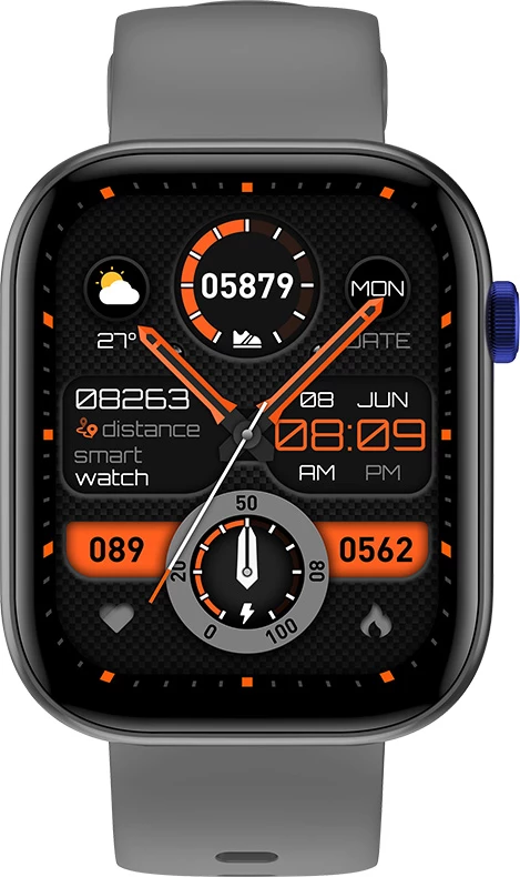 Smartwatch Moye Kronos 3 Pro 2.01\" TFT IP68 Bluetooth 5.3, e zezë, me 3 rripa
