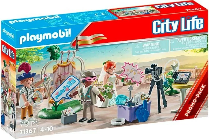 Set figurash Playmobil City Life 71367 Wedding Photo Booth, 79 pjesë