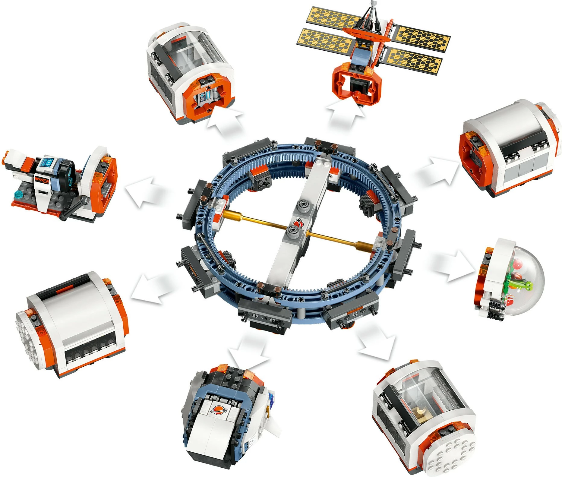 Set ndërtimi LEGO Modular Space Station 60433, 1097 pjesë, shumëngjyrësh