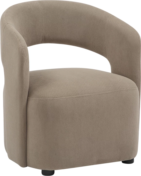 Karrige Lemouton, pëlhurë, ngjyrë gri-bezhë, 69.5x66x80cm