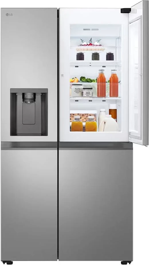 Frigorifer Side by Side, LG, GSJC41PYPE, 179 cm 641 L, Door-in-Door, klasa energjie E, argjendtë